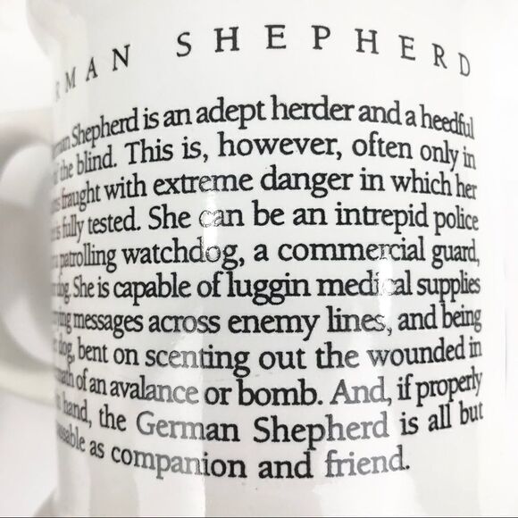 German Shepherd painted Mug w/ Breed description ✨ - Picture 6 of 11